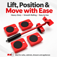 Heavy Duty Furniture Moving Tool – 360° Rolling Wheels Lifter for Easy Moving of Heavy Furniture & Appliances