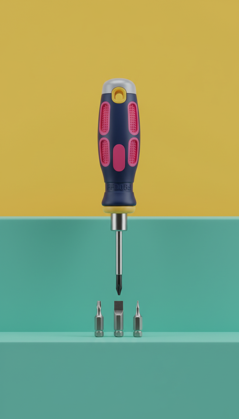 Multi-Function Screwdriver with Magnetic Tips