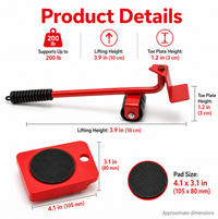 Heavy Duty Furniture Moving Tool – 360° Rolling Wheels Lifter for Easy Moving of Heavy Furniture & Appliances
