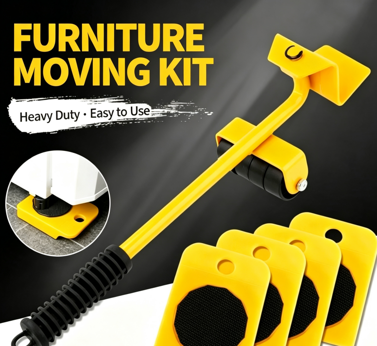 Heavy Duty Furniture Moving Tool – 360° Rolling Wheels Lifter for Easy Moving of Heavy Furniture & Appliances