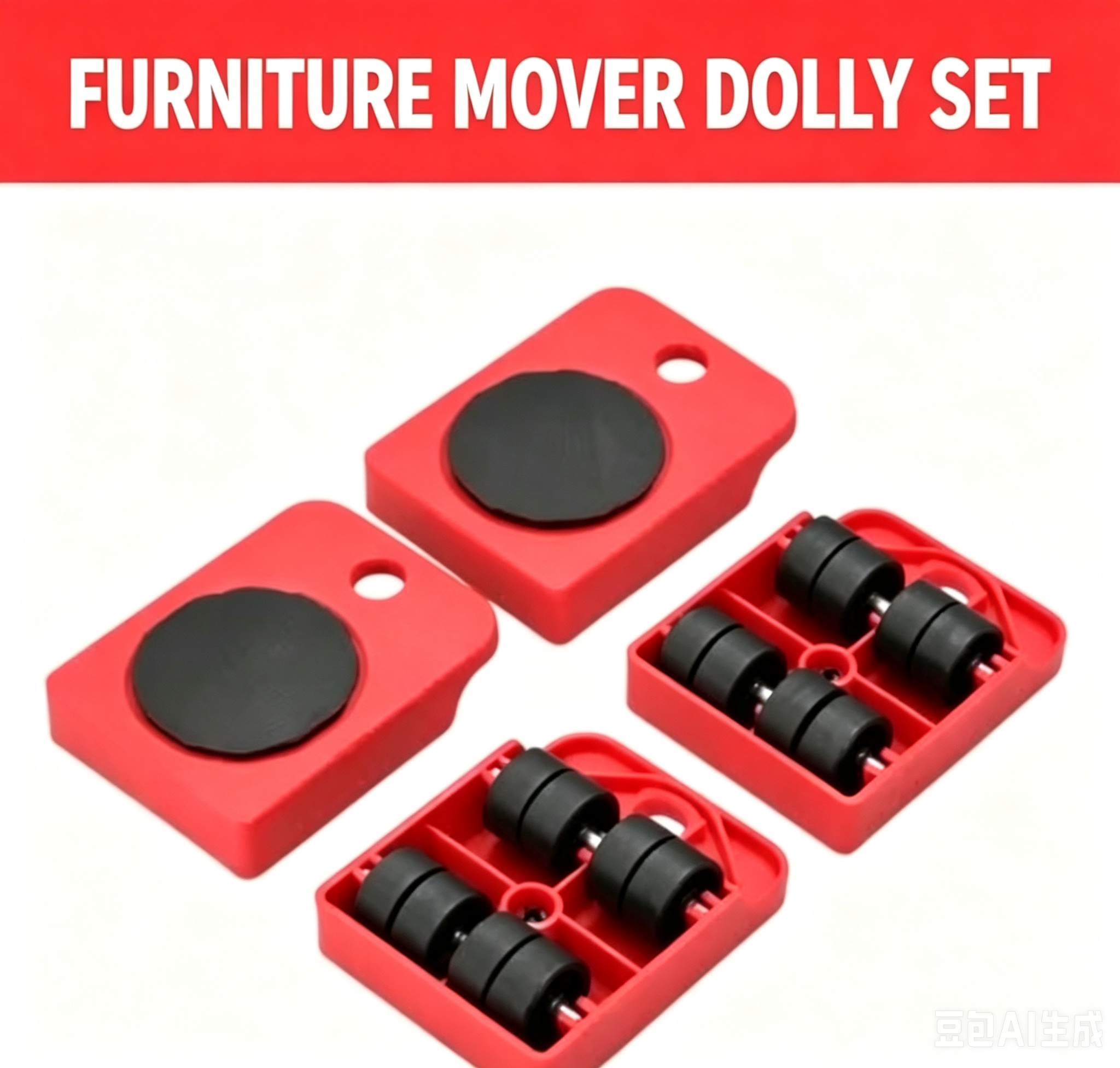 Heavy Duty Furniture Moving Tool – 360° Rolling Wheels Lifter for Easy Moving of Heavy Furniture & Appliances
